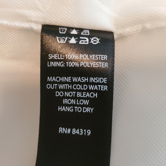 Tahari Long Notched Lapel Sleeveless Blazer Jacket Vest, XL, White - Picture 13 of 13